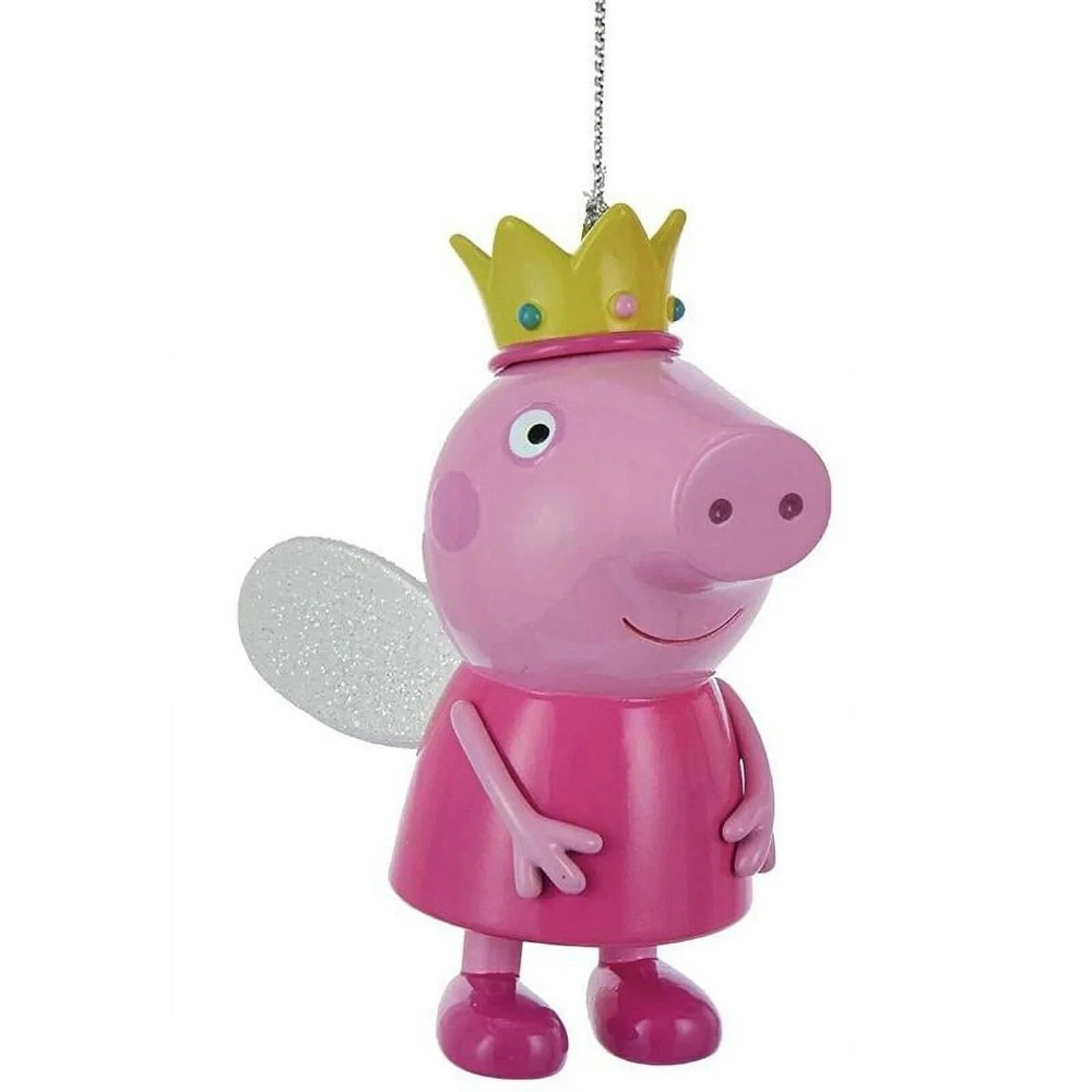 NEW Peppa Pig Fairy Princess Christmas Ornament Kurt Adler Plastic Tree Decor